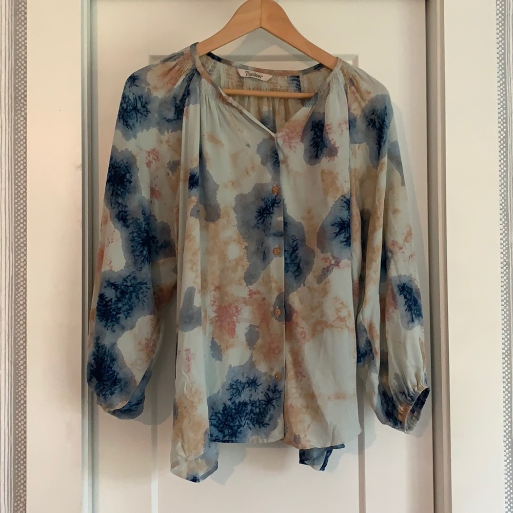 Tucker Pink and Blue Blouse